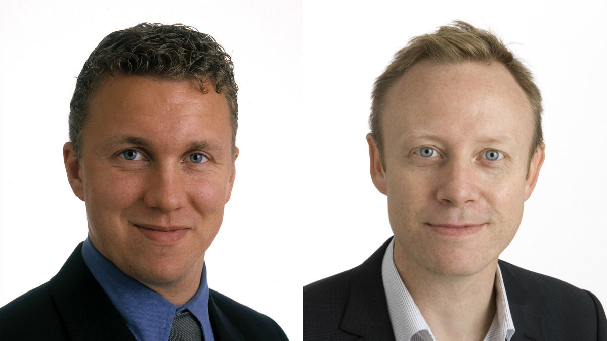 Patrik Karlsson och Niklas Beckman från Svenskt Näringsliv
