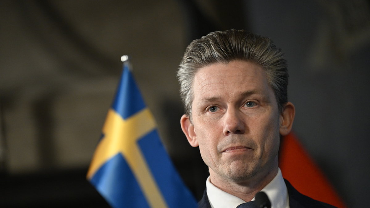 Sveriges försvarsminister Pål Jonson (M). Arkivbild.