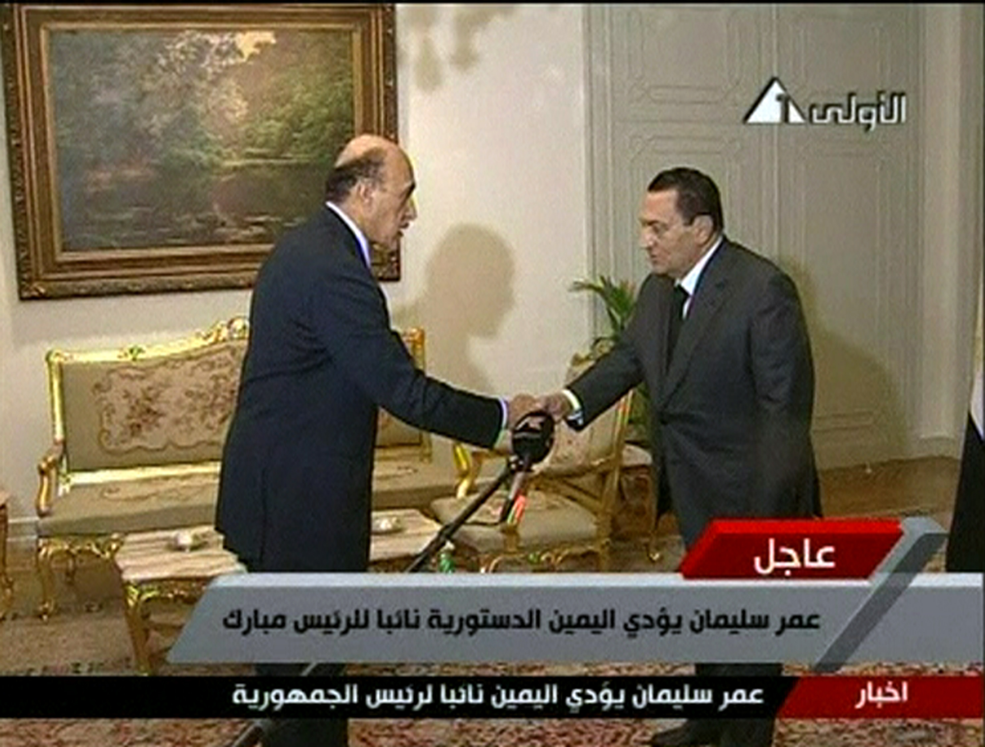 Mubarak har utsett Omar Suleiman till vicepresident. Suleiman är sedan tidigare chef för Egyptens säkerhetstjänst.