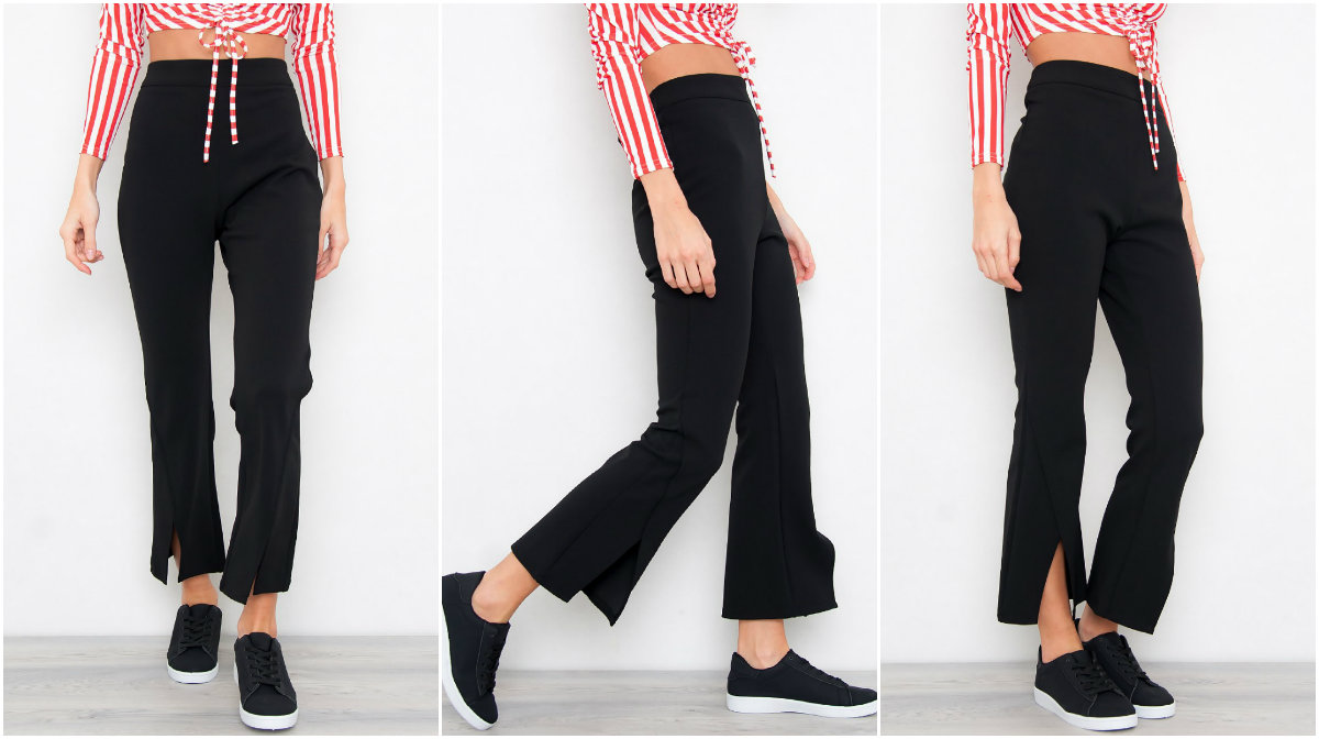 Byxor med liten slits Byxor med liten slits