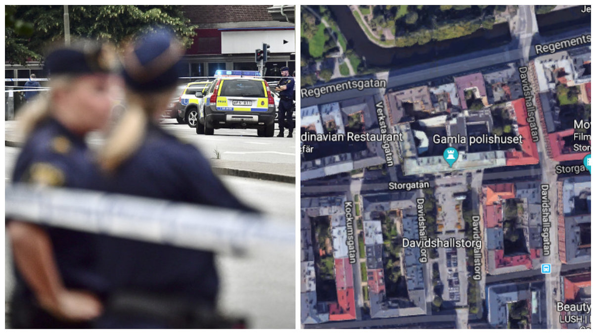 Fem personer har skadats i en skottlossning på ett internetcafé nära polishuset i centrala Malmö.