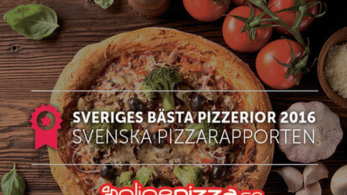 Det är sajten onlinepizza.se som för tredje året i rad räknat ut vilka pizzerior i vårt land som är mest populära.