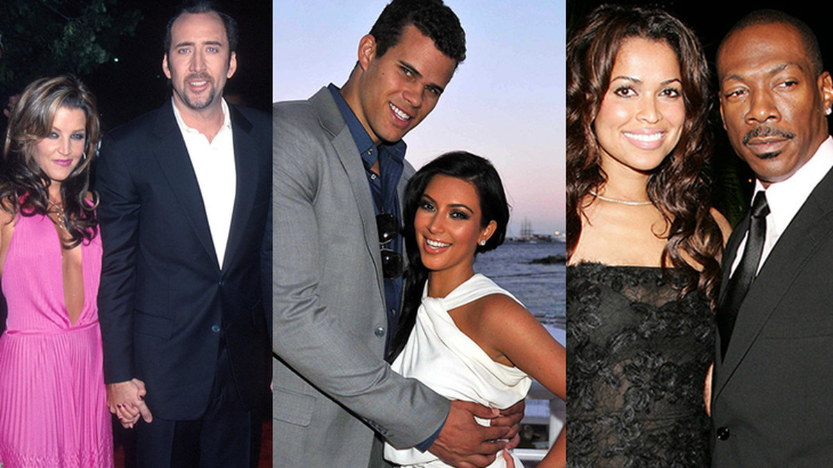 Nicolas Cage, Lisa Marie Presley, Kim Kardashian, Kris Humphries, Eddie Murphy.