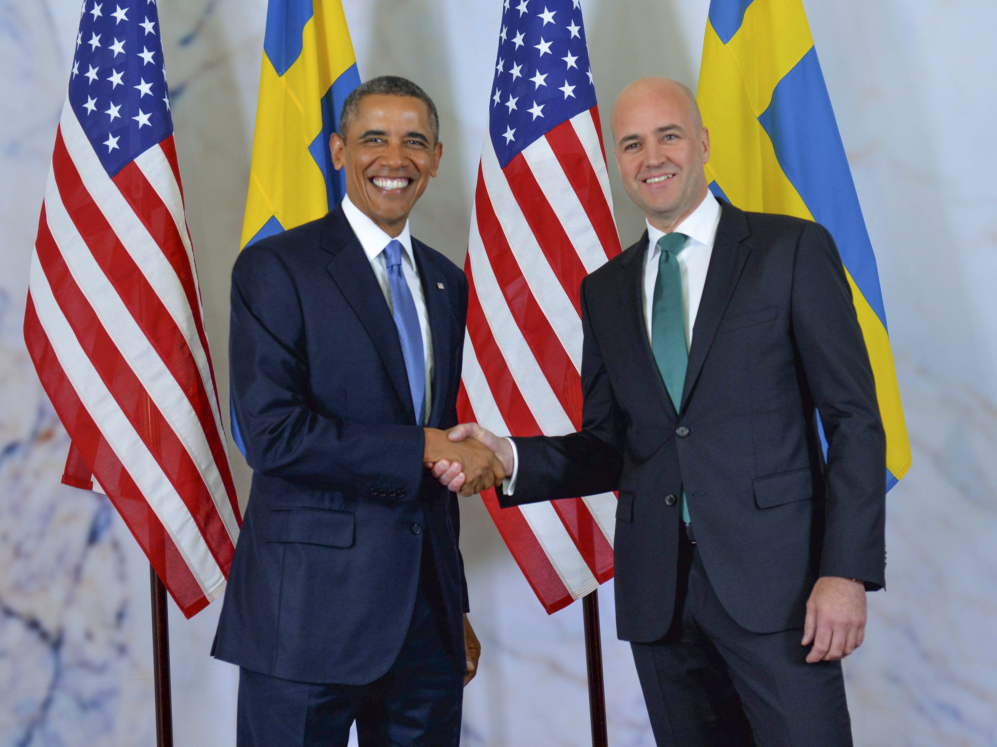 Obama träffade Reinfeldt.