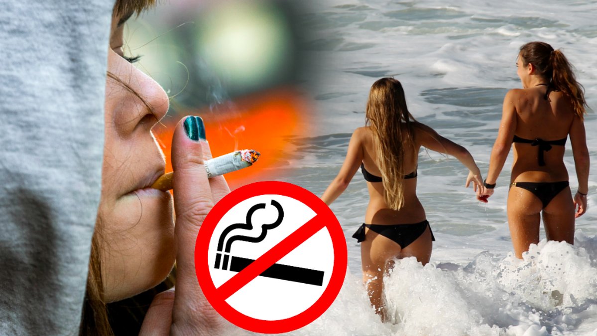 Rökning förbjuden på badplatser