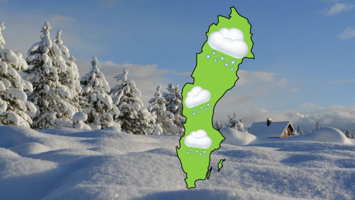 Då kommer snön till hela Sverige