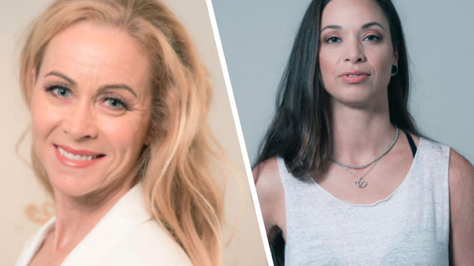 Lena till vänster och Matilda till höger. Lena till vänster och Matilda till höger.