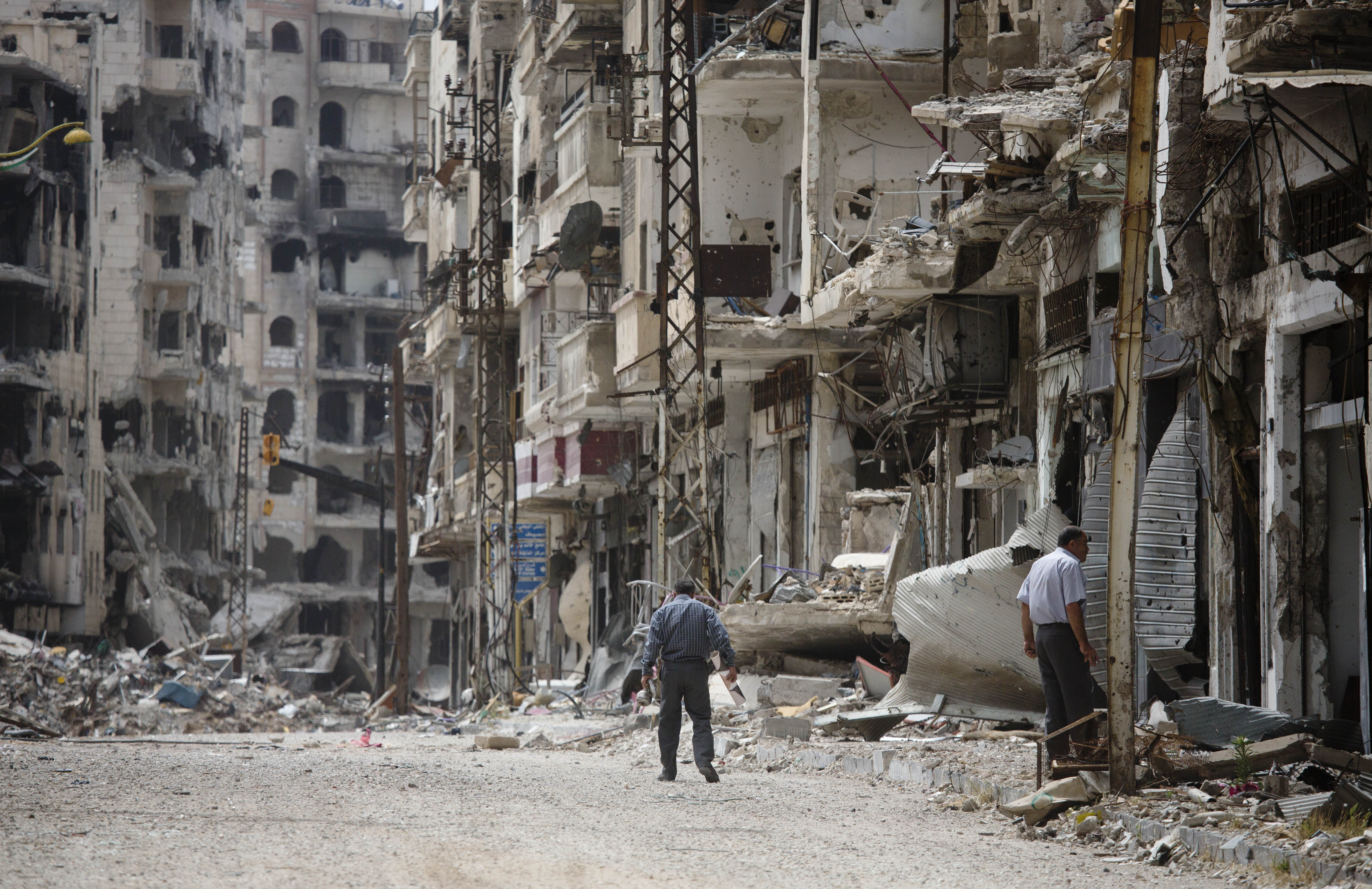 Staden Homs har drabbats hårt av kriget, här en bild från 2014.