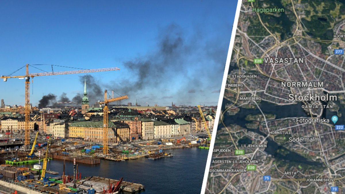 Rökutveckling över Stockholm