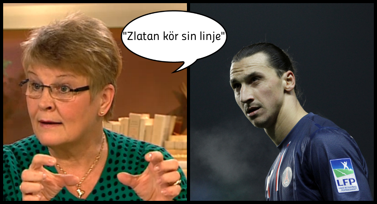 Maud Olofsson tycker att Zlatan är årets bråkigaste man.