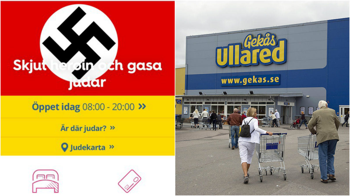 Nazistiskt propaganda fanns på Gekås hemsida idag. 