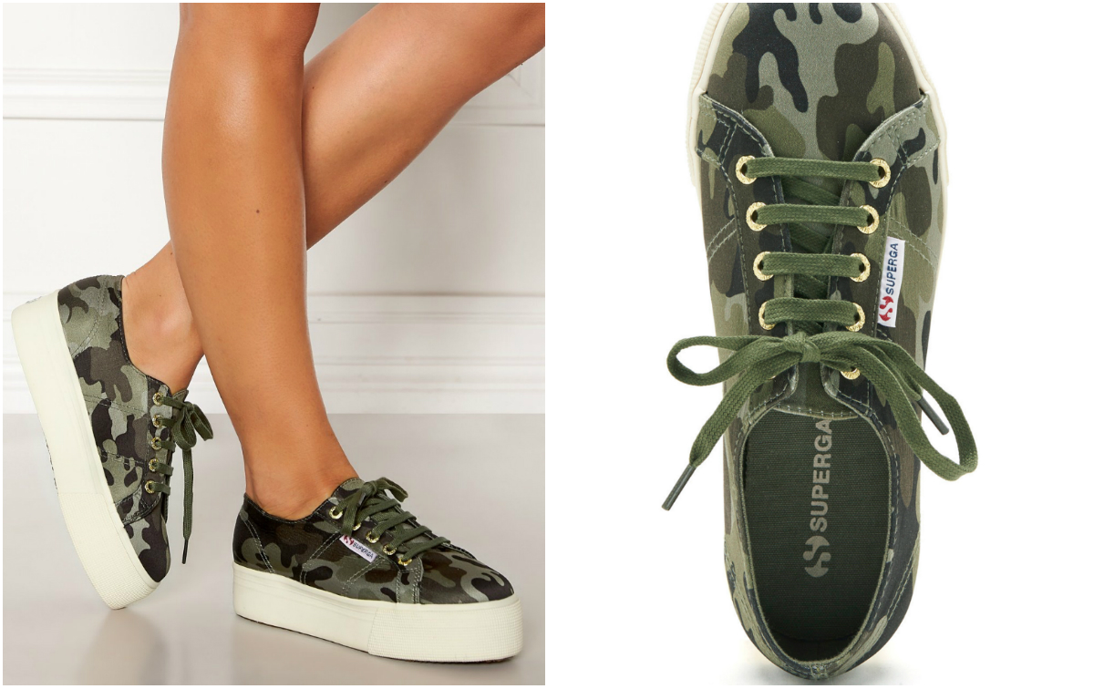 Kamouflagemönstrade sneakers från Superga Kamouflagemönstrade sneakers från Superga