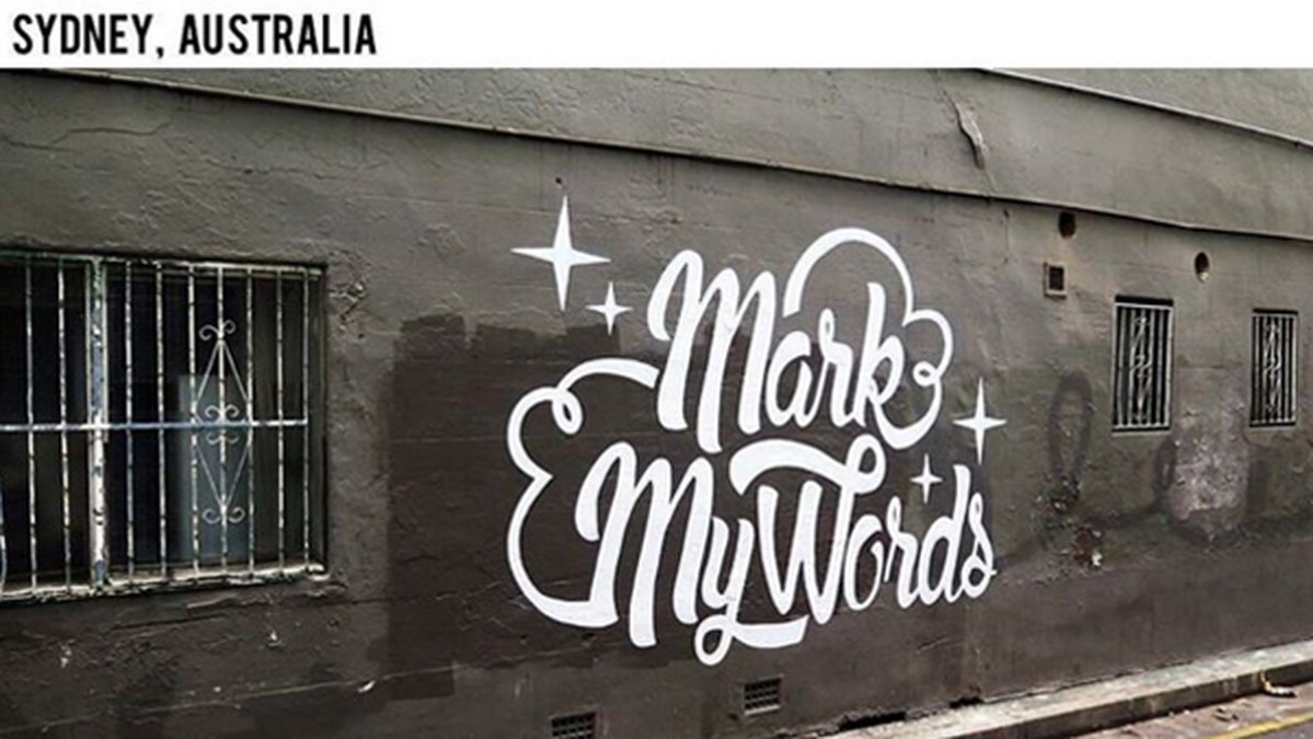Så här såg det ut i Sydney där Brooklyn Whelan skrev titeln till låten "Mark my words".