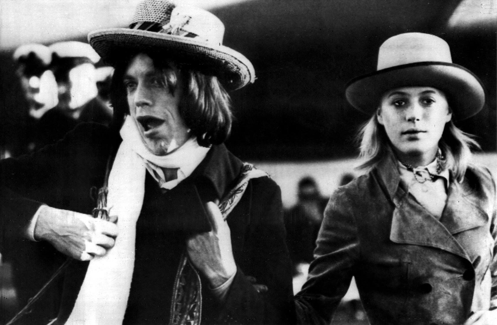 Mick Jagger och Marianne Faitfull 1970.