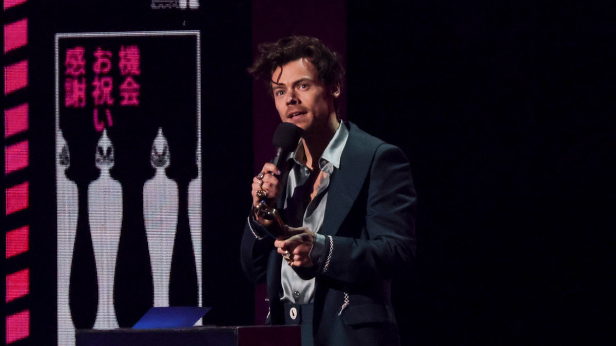 Harry Styles var kvällens stora vinnare vid Brit awards.