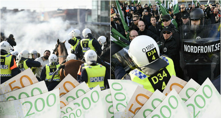 Demonstration, Polisen, Göteborg, Nordiska Motståndsrörelsen