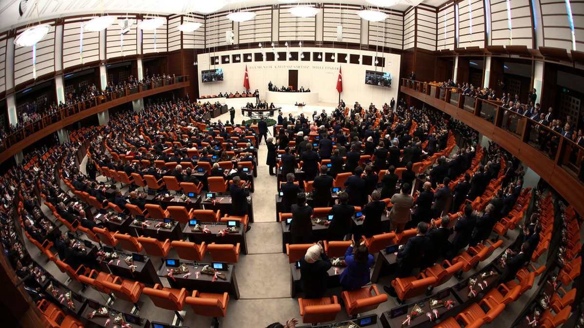 I Turkiets stora nationalförsamling sitter 600 ledamöter. Arkivbild.