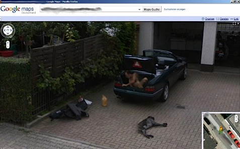 Vandalism, Tyskland, ägg, Google, Street View, Internet