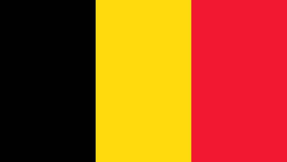 Så här ser den Belgiska flaggan ut.
