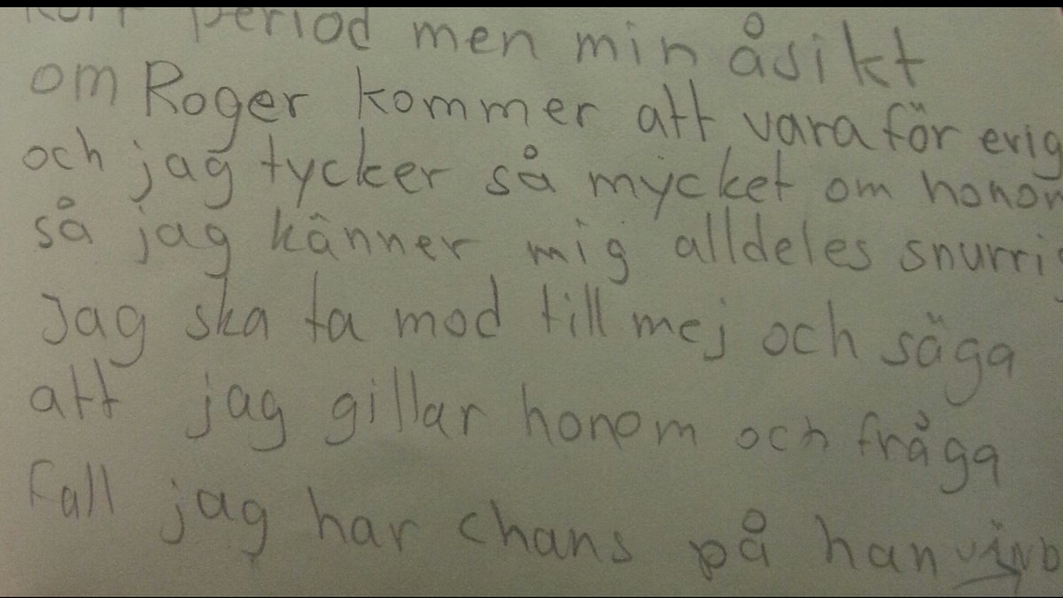 Guns dagboksanteckningar från grundskoletiden. 