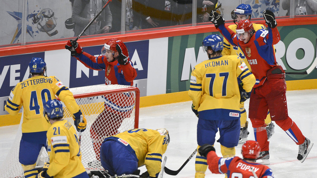 8. Gruppspelsmatchen mellan Sverige och Ryssland i hockey-VM hade 1 823 000 tittare. 