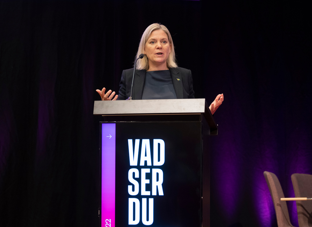 Sverige, Politik, Magdalena Andersson, Socialdemokraterna, Miljöpartiet, Ebba Busch, TT