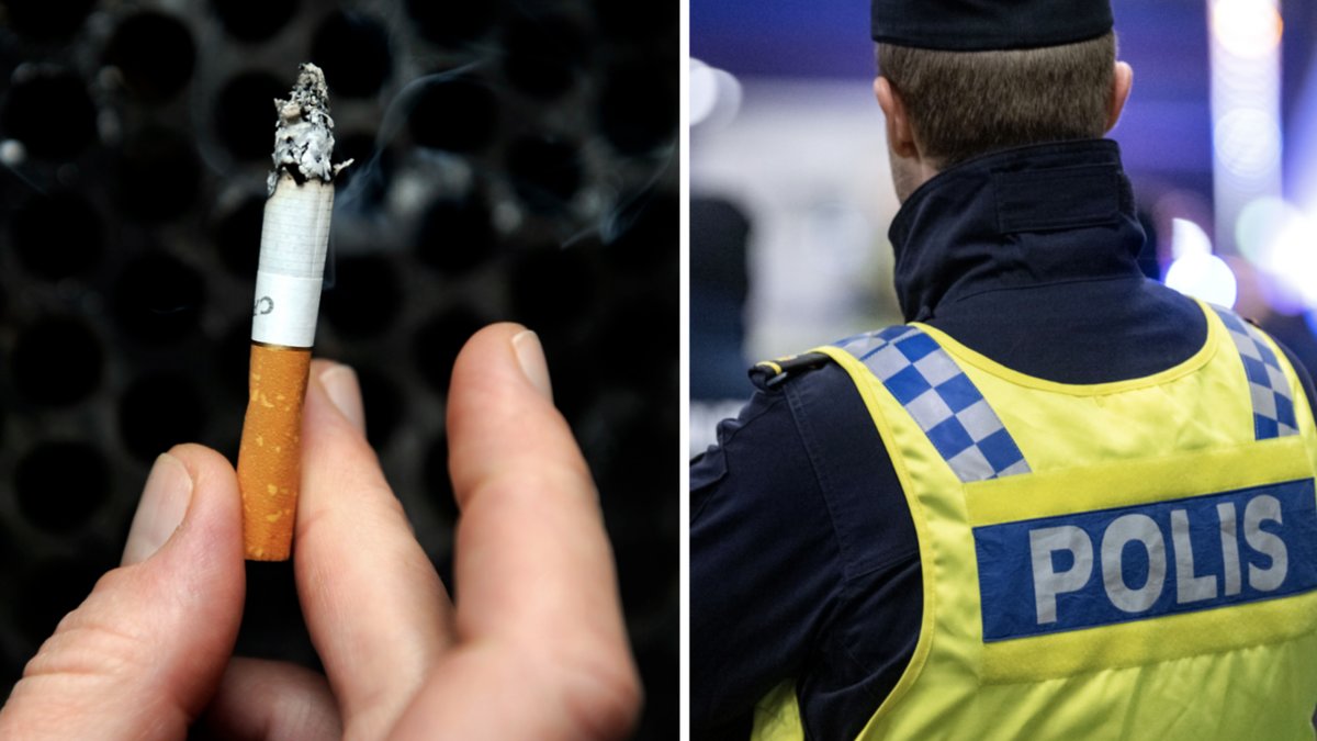 Man döms efter att ha fimpat en cigarett framför polis