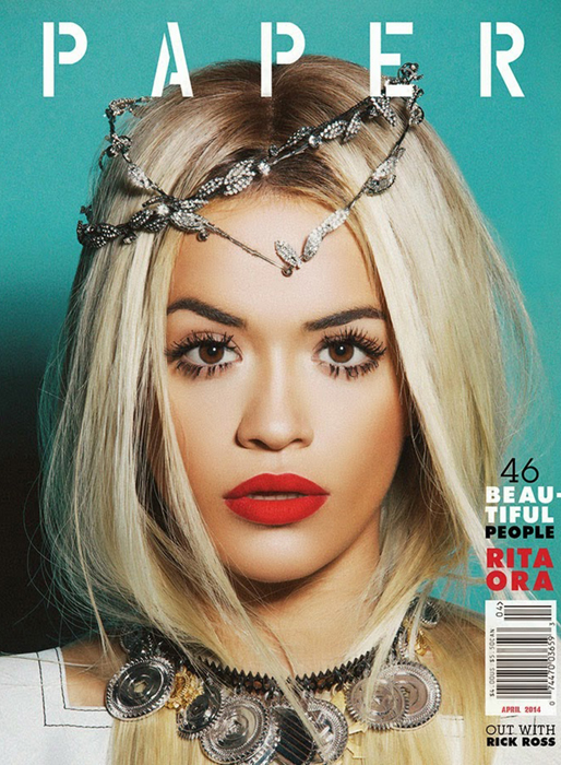Rita Ora på omslaget till Paper. 