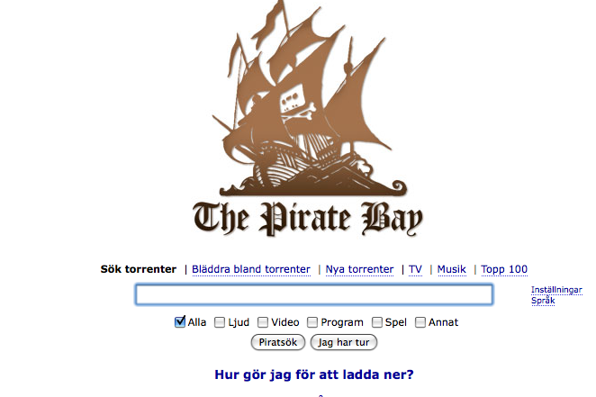 The Pirate Bay, Fildelning, Musik, Internet, Pirat