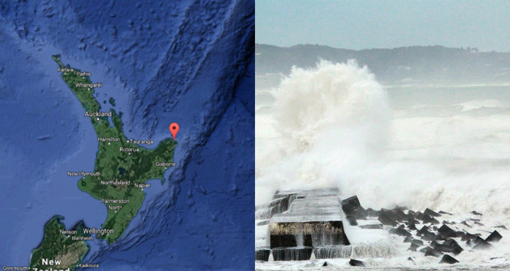Nya Zeeland, Jordbävning, Tsunami
