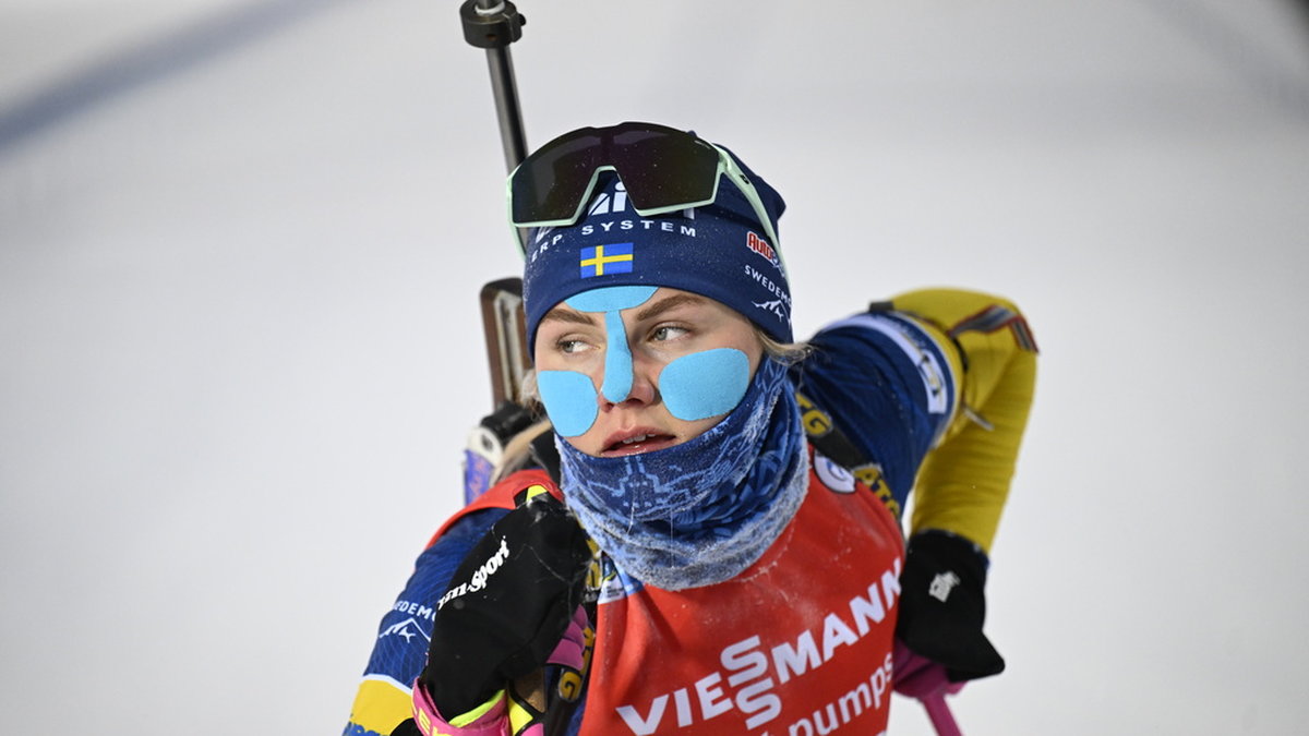 Tilda Johansson vid världscuptävlingarna i Östersund tidigare i vinter.