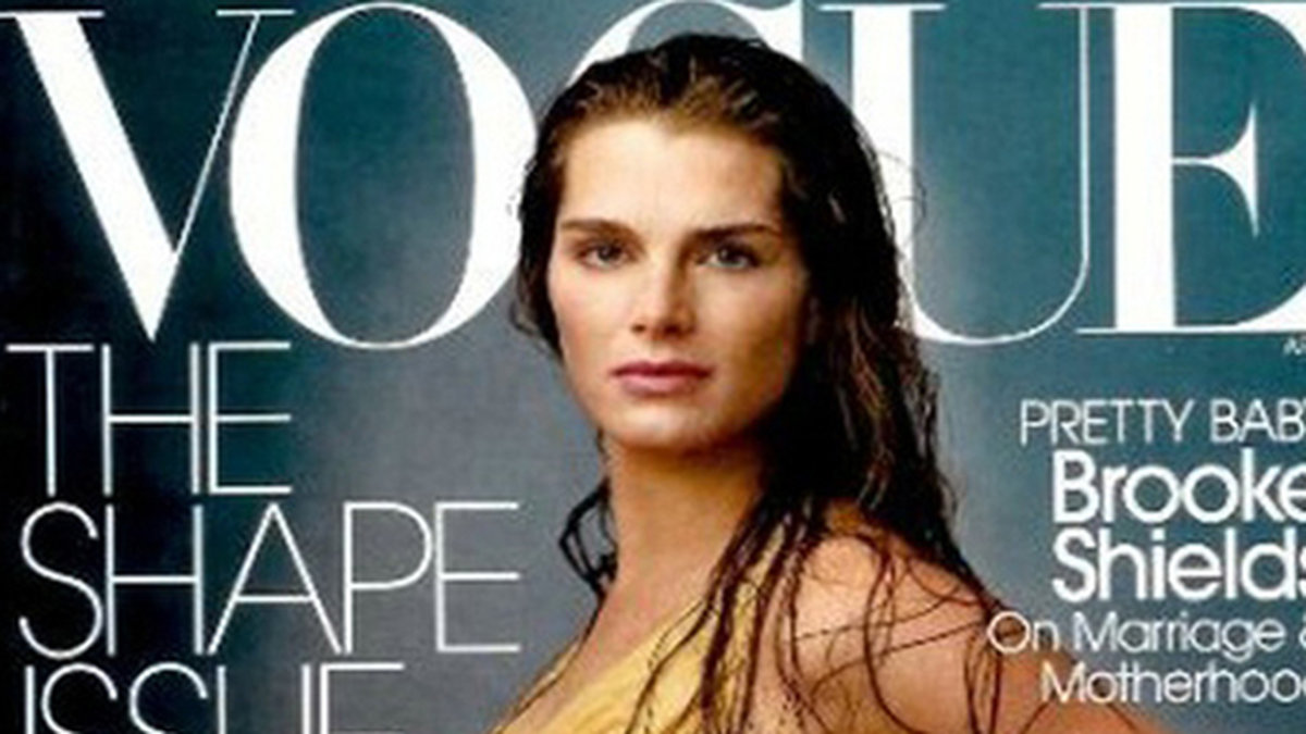 Brooke Shields på omslaget till Vogue.