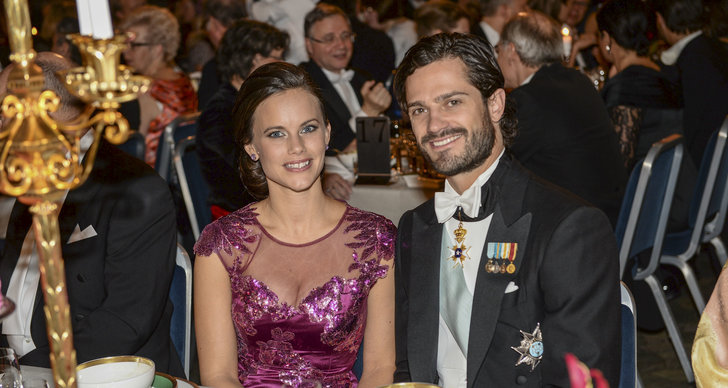 Prinsessan Madeleine, Prins Carl Philip, Prinsessan Sofia, kronprinsessan Victoria, Nobelfesten