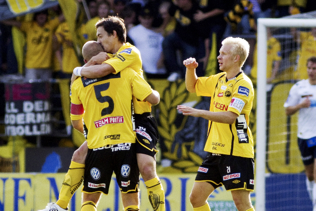 Elfsborg firar målet som betyder en tredjeplats.