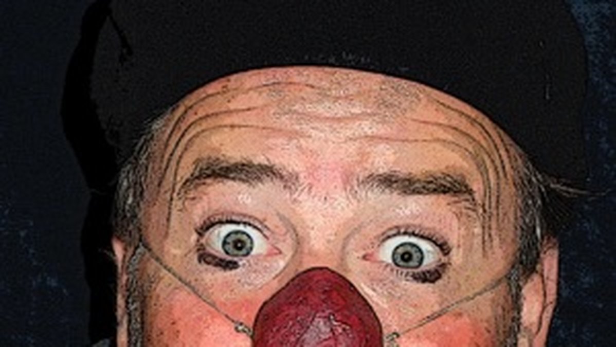 Jonny Lundgren i rollen som clownen Bulgo.