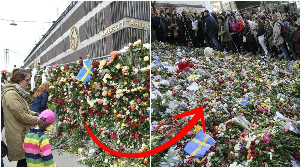 Åhlens, Sergels Torg, Blommor, Terrorattentatet på Drottninggatan