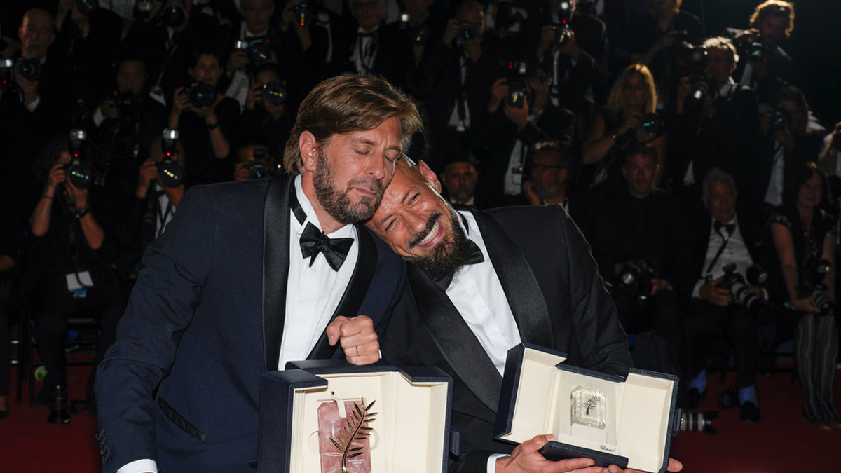 Ruben Östlund och Tarik Saleh prisades båda på filmfestivalen i Cannes i maj. Nu gör de upp om Guldbaggarna. Arkivbild.