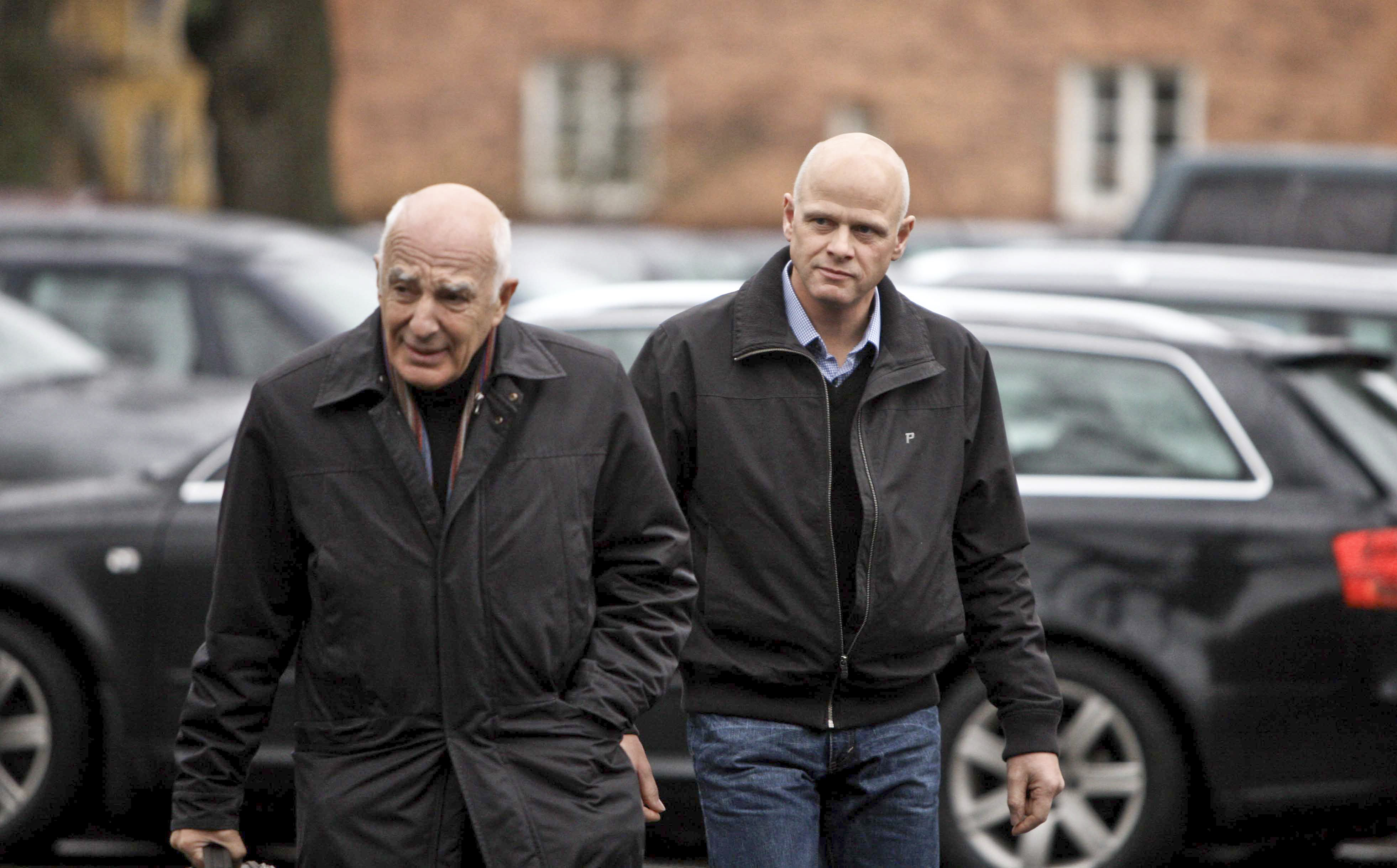 2009. Silbersky med Åke Svanstedt under rättegången där han stod anklagad för att ha använt grisfösare.