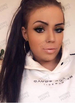 Emilia, 20, är försvunnen. Bildkälla: Missing People Facebook Emilia, 20, är försvunnen. Bildkälla: Missing People Facebook