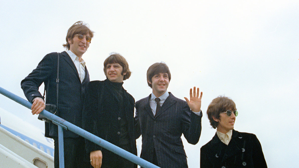 Beatlesmedlemmarna 1966. Arkivbild.