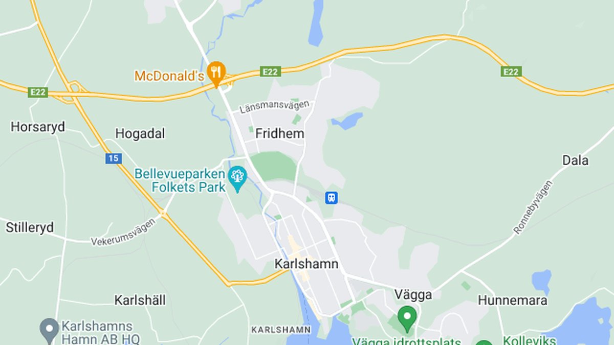 Google maps, Karlshamn