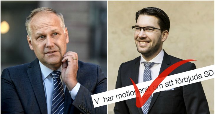 Forbud, Motion, Sverigedemokraterna, Förslag, vänsterpartiet