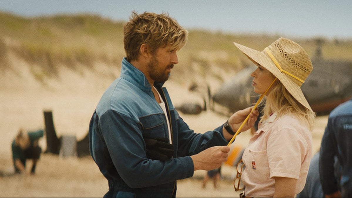 Ryan Gosling och Emily Blunt spelar mot varandra i 'The fall guy'. Pressbild.
