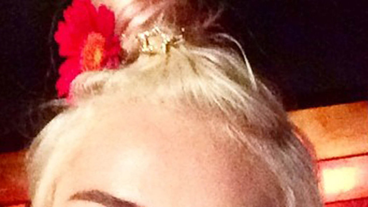 Miley bjuder på en selfie. 