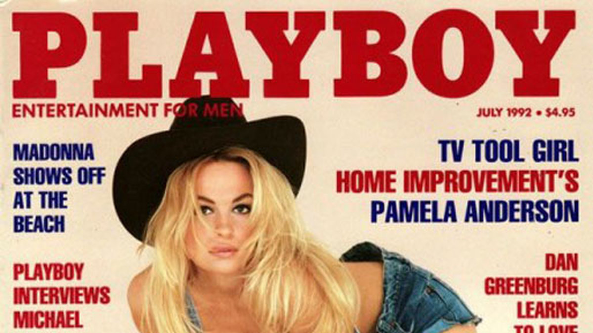 Pamela på omslaget till Playboy år 1992.
