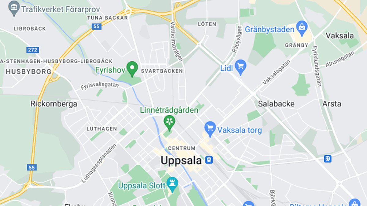 Google maps, Uppsala