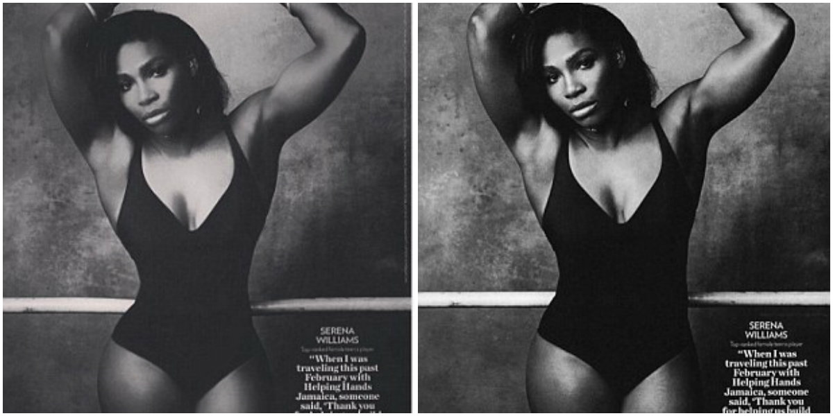 Serena Williams har tidigare varit hård med att hon inte vill att bilder på henne photoshopas. 