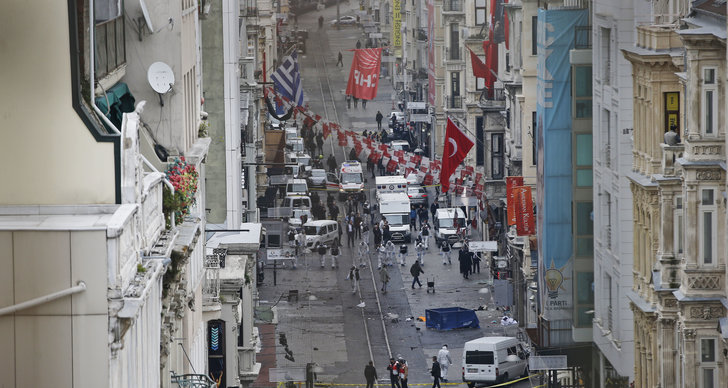 turistområde, Explosion, Istanbul, turkiet