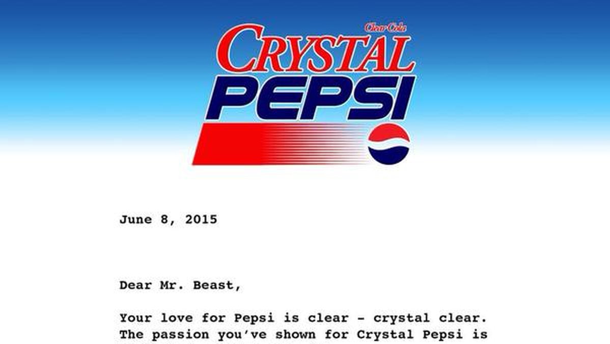 Brevet från Pepsi.