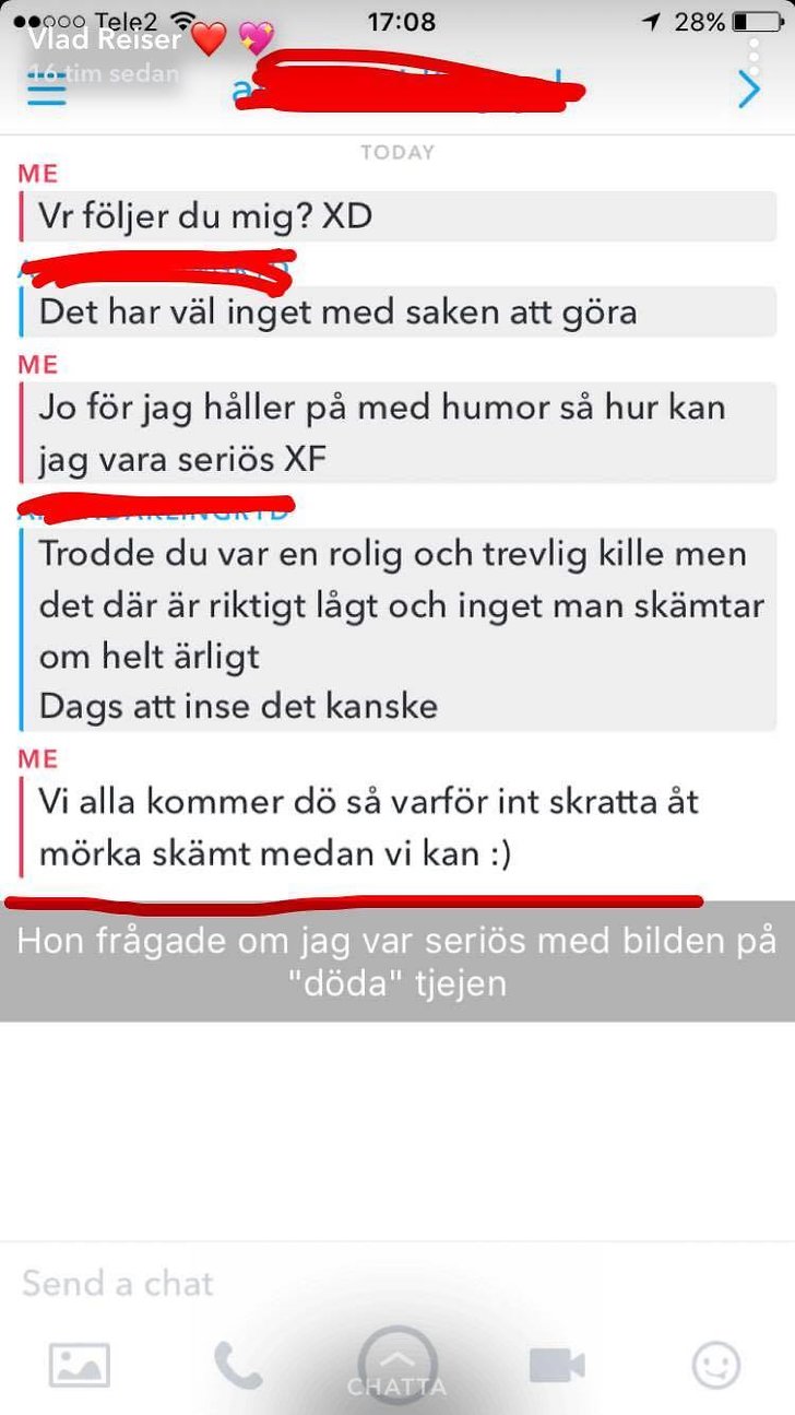 Vlad Reiser försvarar sitt våldtäktsskämt. Vlad Reiser försvarar sitt våldtäktsskämt.
